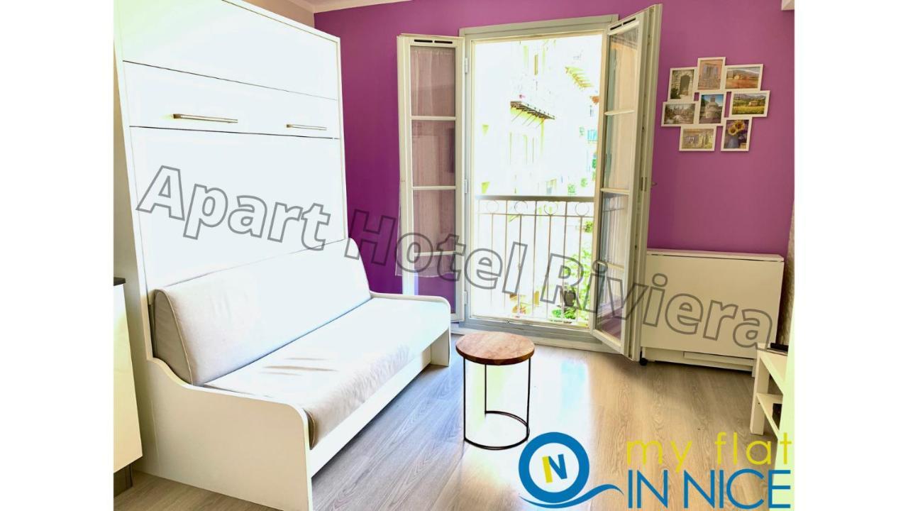 Aparthotel Riviera Nice Cote D'Azur - Old Town - Studio Ac - Sea View - 50M Promenade Des Anglais- La Maison Linda Exterior foto